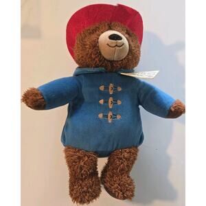 Kohls Cares Paddington Bear Plush 14" Stuffed Animal Toy Brown Red Hat Blue Coat